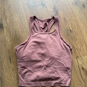 Lululemon Ebb to Street Cropped  Racerback Tank Top Spiced Chai Size 6